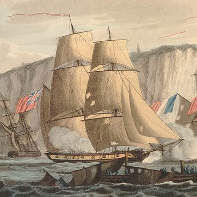 HMS Rosario - la gallarda acción frente a Dieppe, marzo de — Emeric Essex Vidal
