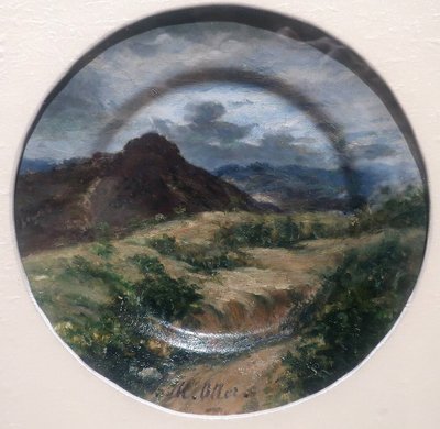 Paisaje campestre con monte y nubes — Francisco Manuel Oller y Cestero