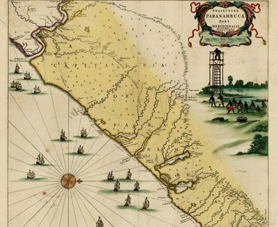 Mapa da Capitania de Pernambuco, com representação do Quilombo dos Palmares