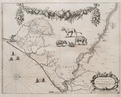 Praefectura de Ciriii, vel Seregippe del Rey cum Itâpuáma, da Coleção Brasiliana Iconográfica — Frans Post