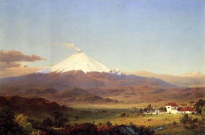 Cotopaxi (1855 con casa) — Frederic Edwin Church