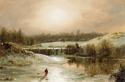 Winter scene in hartford d6356288094257) — Frederic Edwin Church
