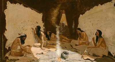 Historiadores de la tribu — Frederic Remington