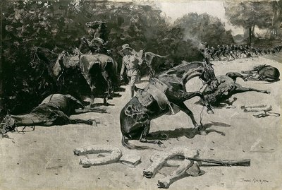 Cómo los caballos murieron por su país en Santiago — Frederic Remington