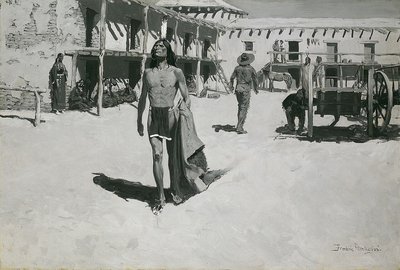 Solo miradas alegres siguieron al bate — Frederic Remington