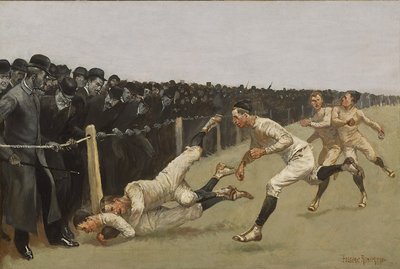 Touchdown, Yale vs. Princeton, Thanksgiving Day, Nov. 27, 1890, Yale 32, Princeton - 1932.264 — Frederic Remington