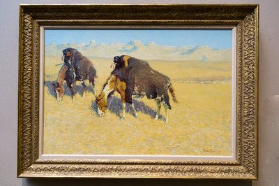 Indios simulando bisontes — Frederic Remington