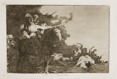 Los Desastres de la guerra — 17: no se convienen — Francisco de Goya