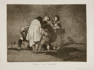 Los Desastres de la guerra — 53: Espiró sin remedio — Francisco de Goya