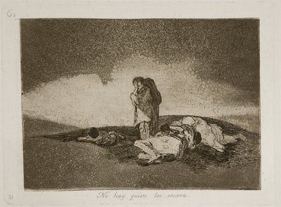 Los Desastres de la guerra — 60: no hay quien los ayude