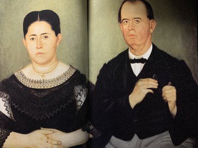 1869, Juan Muñoz and Juliana Gutierrez by Hermenegildo Bustos — Hermenegildo Bustos