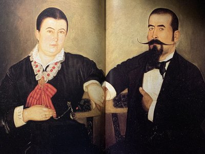 Retrato de pareja formal — Hermenegildo Bustos