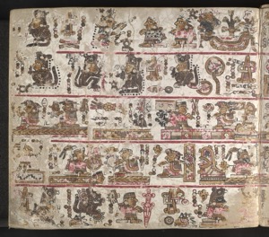 Códice Prehispánico — Con escenas y figuras — Anónimo mixteco