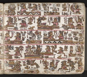 Códice Maya — Con escenas rituales y glifos — Anónimo mixteco