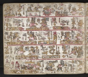 Pintura mural prehispánica estilo códice — Anónimo mixteco