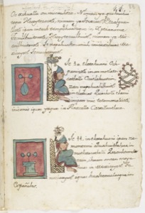 Códice de Tributos con Glosas en Náhuatl — Anónimo tlacuilo mexica (Códice Aubin)