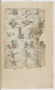 Páginas de Códice Histórico: Ilustraciones de Figuras y Símbolos — Anónimo
