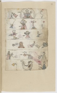 Páginas ilustradas con figuras y símbolos diversos — Anónimo