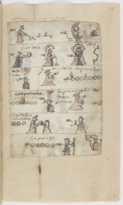 Códice Prehispánico — Con escenas y glifos — Anónimo