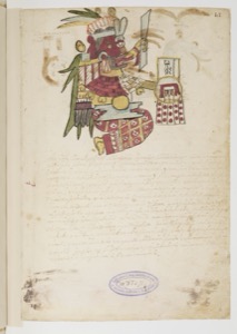 Deidad mexica en códice histórico — Anónimo mesoamericano