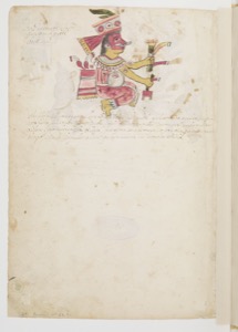 Códice con figura de personaje prehispánico — Anónimo tlacuilo (Códice Ixtlilxóchitl)