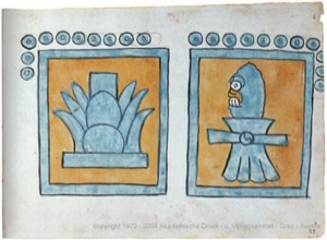 Ilustraciones de códice prehispánico con figuras antropomorfas y vegetales — Anónimo tlacuilo (Códice Magliabecchiano)