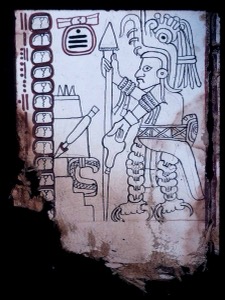 Figuras Mayas con Jeroglíficos — Anónimo maya