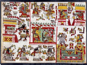 Códice Maya — Con escenas rituales y de guerra — Anónimo mixteco