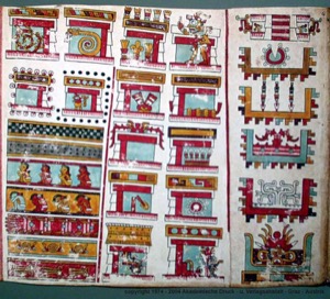 Pinturas y glifos mexicas en códice — Anónimo mixteco