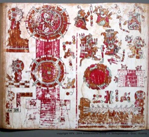 Página del Códice Dresden Maya: Astronomía y Calendario — Anónimo mixteco