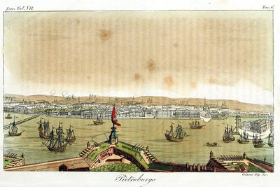 Ilustración de San Petersburgo para IL costume antico e moderno Europa vol. VII pte. 2 — Giulio Ferrario