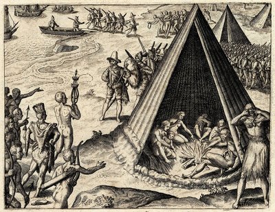 Grandes viajes, lámina, nº 1718 — Theodor de Bry