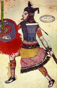 Con indumentaria ceremonial — Anónimo tlacuilo mexica