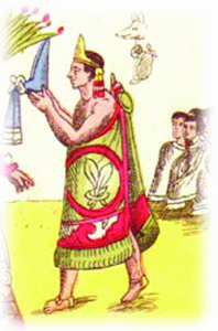 Con vestimenta ceremonial — Anónimo tlacuilo mexica