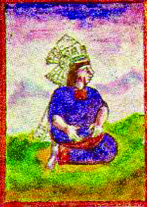 Con tocado ceremonial — Anónimo tlacuilo mexica