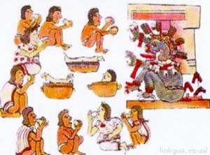 Escena de ritual o festividad mexica — Anónimo tlacuilo mexica