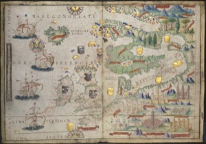 Mapa antiguo de Europa del Norte y Groenlandia — Atlas Miller