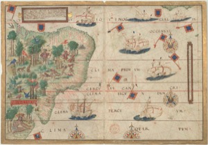 Imagenes brazil 16thc map — Anónimo (grabado colonial)