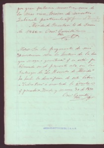 Carta antigua con firma y fecha — Anónimo maya