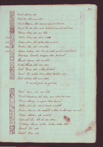 Páginas de códice con glifos y texto en náhuatl — Anónimo maya