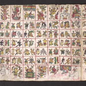 Códice Prehispánico — Con glifos y figuras — Tlacuilo anónimo, tradición mixteca-puebla (Códice Cospi)