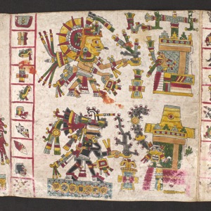 Códice Mexica — Con deidades y rituales — Tlacuilo anónimo, tradición mixteca-puebla (Códice Cospi)