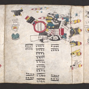 Códice Mexica: — Deidades y Símbolos Calendáricos — Tlacuilo anónimo, tradición mixteca-puebla (Códice Cospi)