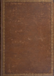 Esta imagen muestra la cubierta de un libro antiguo — Anónimo (encuadernación histórica)