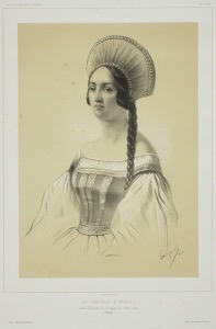 Retrato de Dama con Tocado Étnico — Anónimo