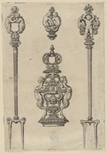 Diseños ornamentales de cubiertos y elementos decorativos — Anónimo