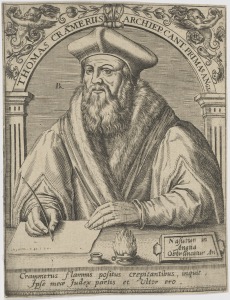 Retrato de Thomas Cranmer, Arzobispo de Canterbury — Anónimo (grabado renacentista)