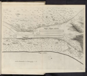Plano de la Villa y Presidio de San Agustín de Laredo — Anónimo (cartografía colonial)