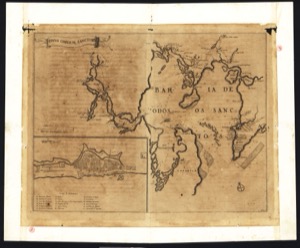 Mapa de la Bahía de Todos los Santos, Brasil — Cartógrafo anónimo (siglo XVII)