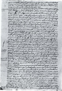 Página de un manuscrito antiguo — Anónimo novohispano